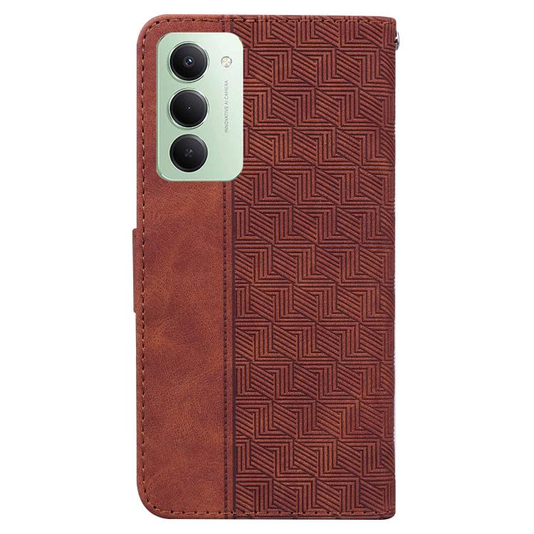 For Redmi 15 5G / 4G EU 171mm Geometric Embossed Leather Phone Case