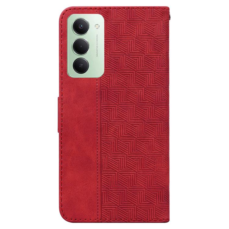 For Redmi 15 5G / 4G EU 171mm Geometric Embossed Leather Phone Case
