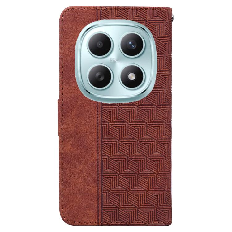 For Redmi Note 15 4G / 5G Global 164mm / Poco M8 5G Geometric Embossed Leather Phone Case