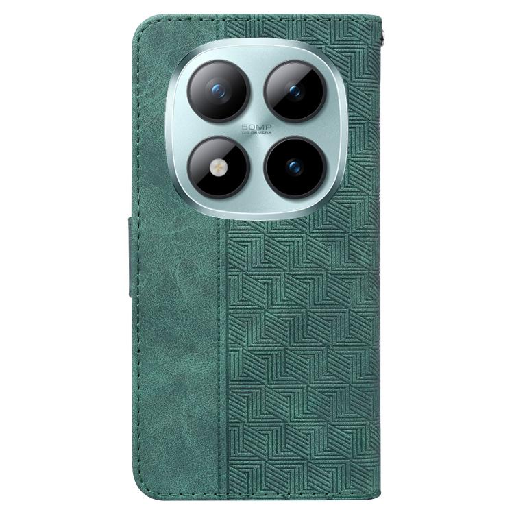 For Redmi Note 15 Pro 5G Global 163.6mm Geometric Embossed Leather Phone Case