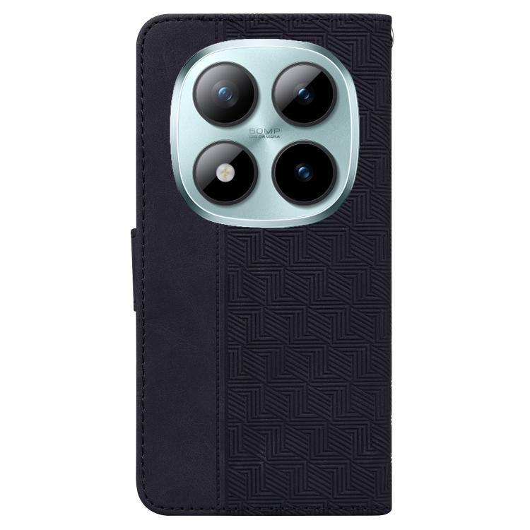 For Redmi Note 15 Pro 5G Global 163.6mm Geometric Embossed Leather Phone Case