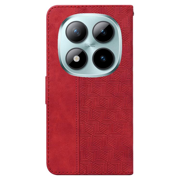 For Redmi Note 15 Pro 5G Global 163.6mm Geometric Embossed Leather Phone Case