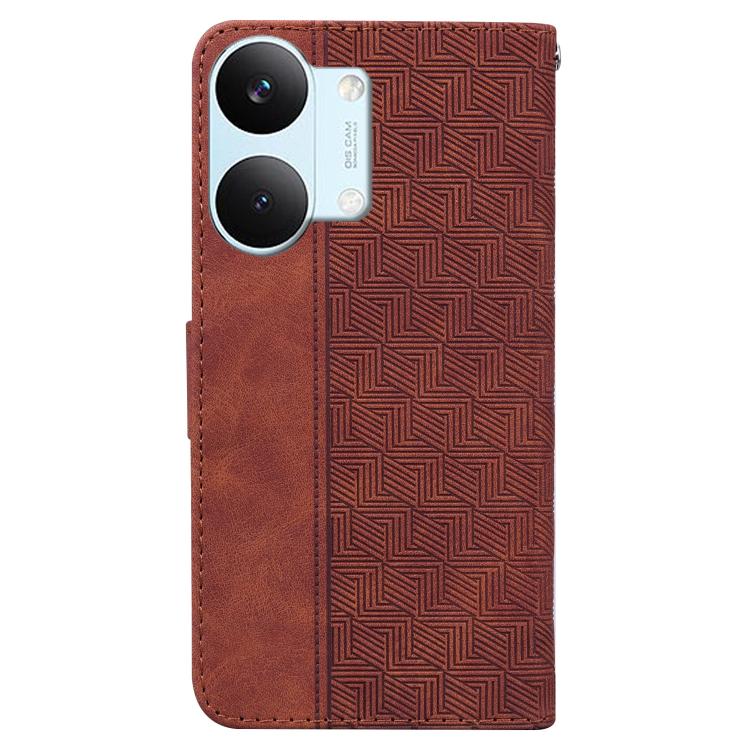 For Redmi Turbo 5 Max 5G / Poco X8 Pro Max 5G Geometric Embossed Leather Phone Case