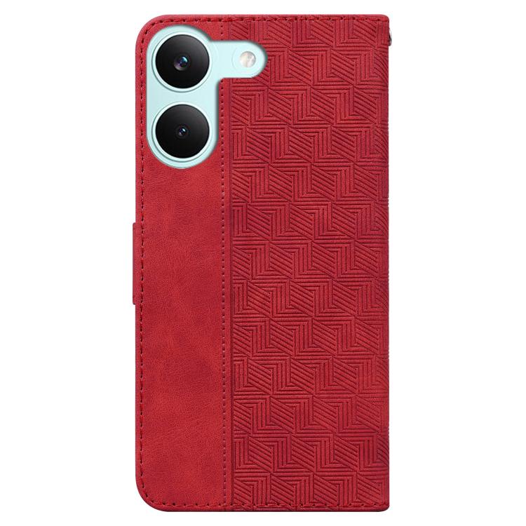 For Redmi Turbo 5 5G / Poco X8 Pro 5G Geometric Embossed Leather Phone Case