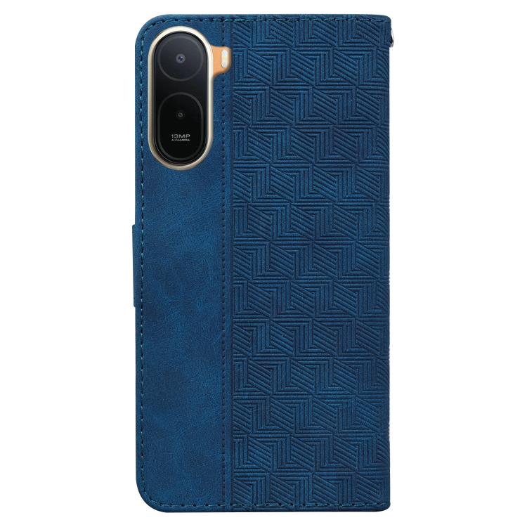 For Redmi A7 Pro 4G / 5G 171mm / Poco C85x 5G Geometric Embossed Leather Phone Case