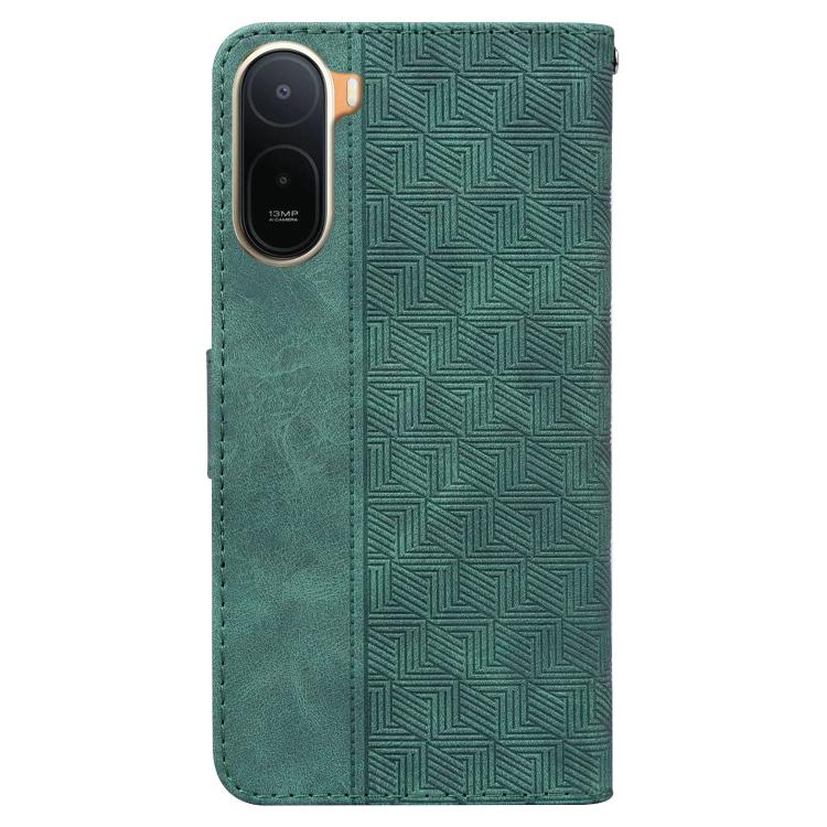 For Redmi A7 Pro 4G / 5G 171mm / Poco C85x 5G Geometric Embossed Leather Phone Case