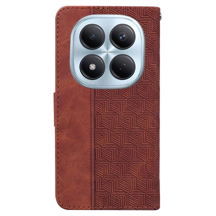 For Redmi Note 15 Pro 4G Global 163.2mm Geometric Embossed Leather Phone Case
