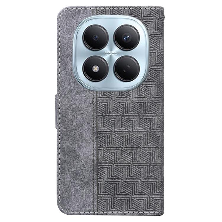 For Redmi Note 15 Pro 4G Global 163.2mm Geometric Embossed Leather Phone Case