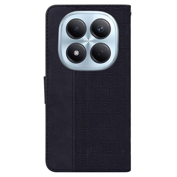 For Redmi Note 15 Pro 4G Global 163.2mm Geometric Embossed Leather Phone Case