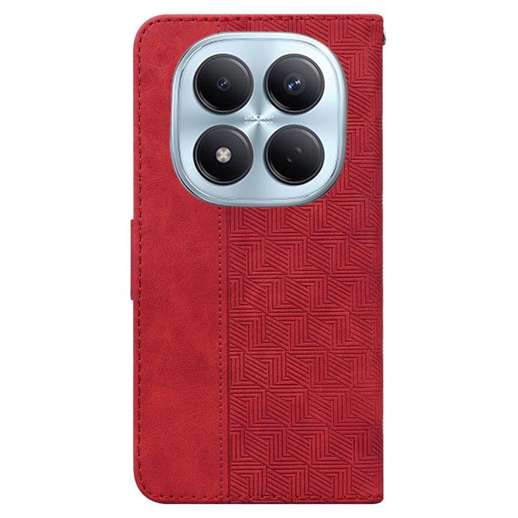 For Redmi Note 15 Pro 4G Global 163.2mm Geometric Embossed Leather Phone Case