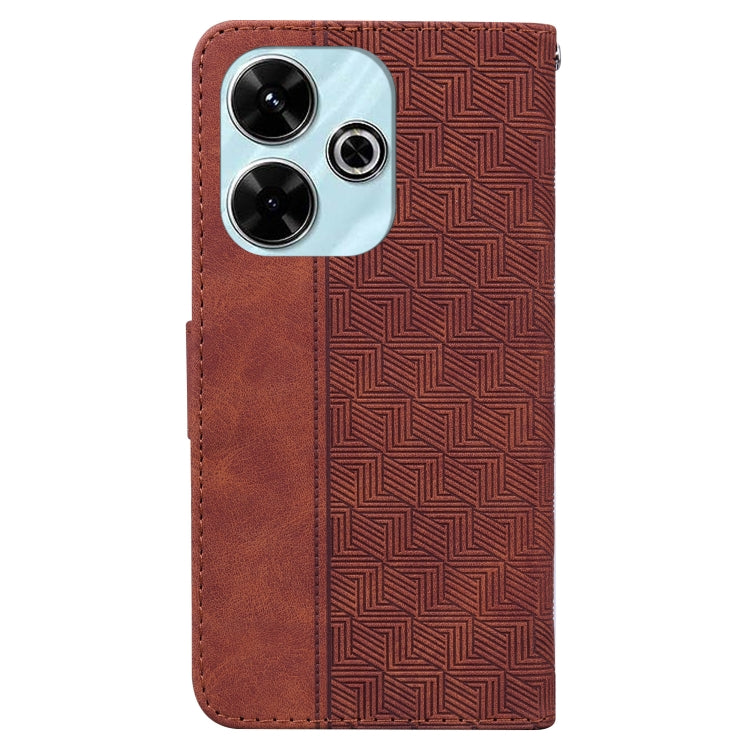 For Xiaomi Poco M6 4G Geometric Embossed Leather Phone Case