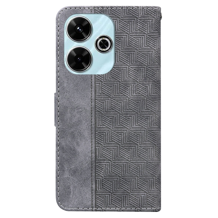 For Xiaomi Poco M6 4G Geometric Embossed Leather Phone Case