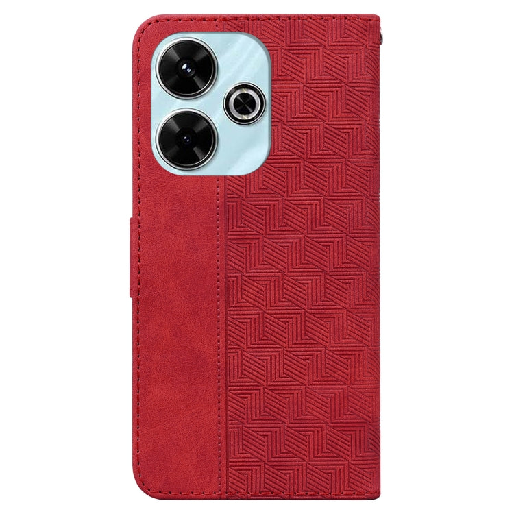 For Xiaomi Poco M6 4G Geometric Embossed Leather Phone Case