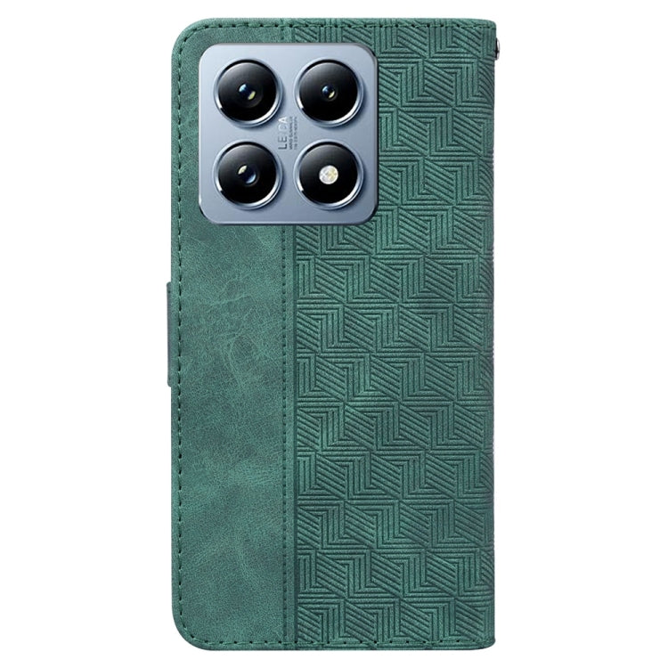For Xiaomi 14T Pro Geometric Embossed Leather Phone Case