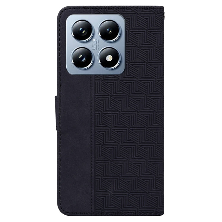 For Xiaomi 14T Geometric Embossed Leather Phone Case