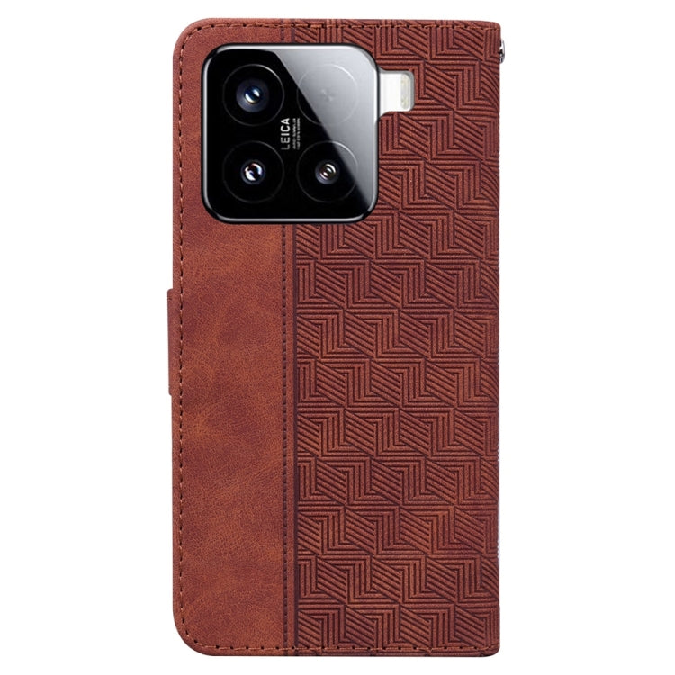For Xiaomi 15 Geometric Embossed Leather Phone Case