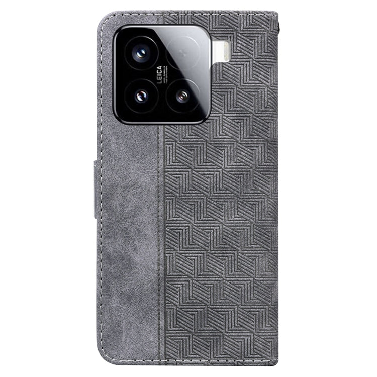 For Xiaomi 15 Geometric Embossed Leather Phone Case