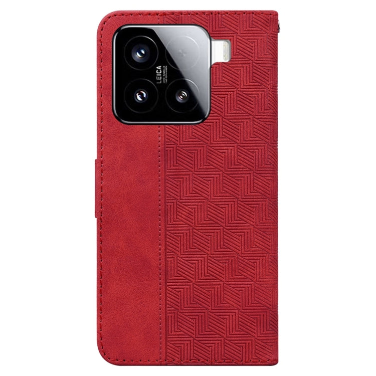 For Xiaomi 15 Geometric Embossed Leather Phone Case
