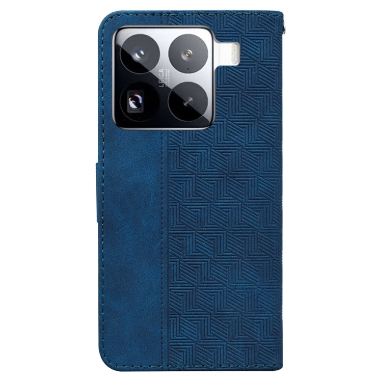 For Xiaomi 15 Pro Geometric Embossed Leather Phone Case