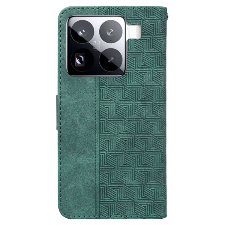 For Xiaomi 15 Pro Geometric Embossed Leather Phone Case