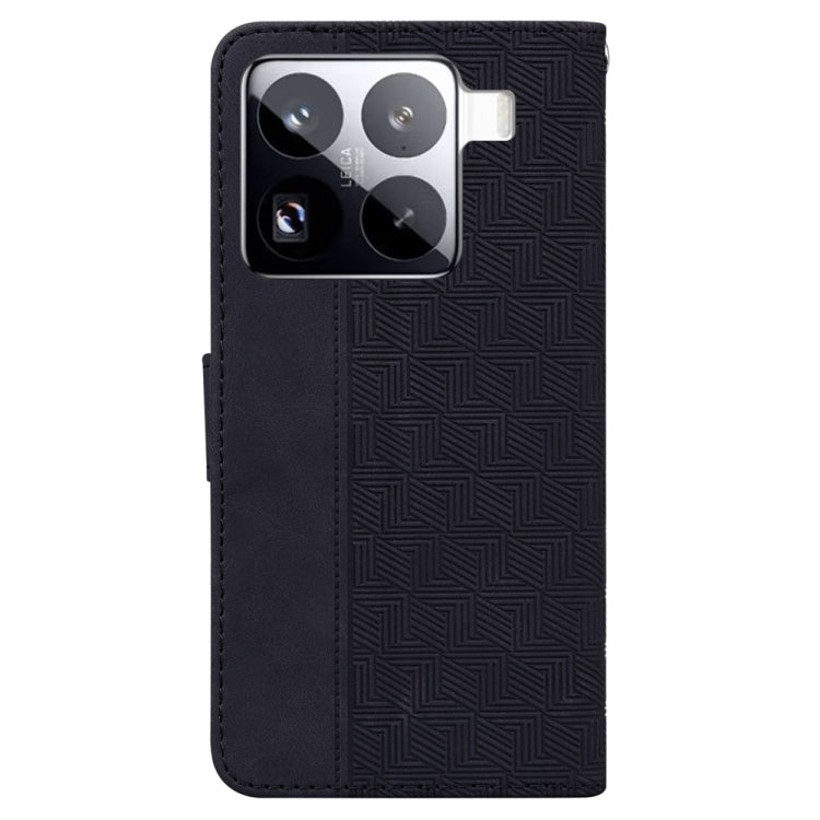 For Xiaomi 15 Pro Geometric Embossed Leather Phone Case
