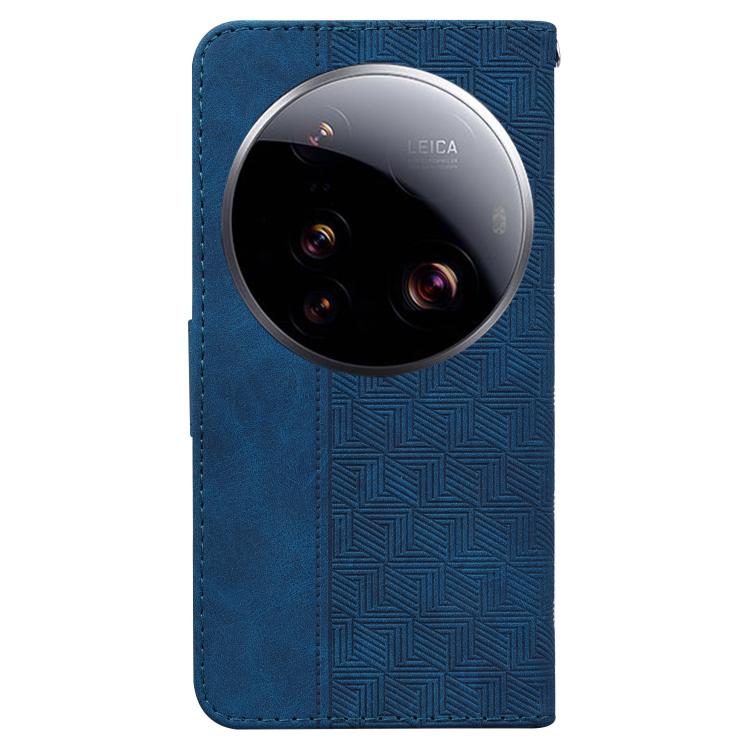 For Xiaomi 15 Ultra Geometric Embossed Leather Phone Case