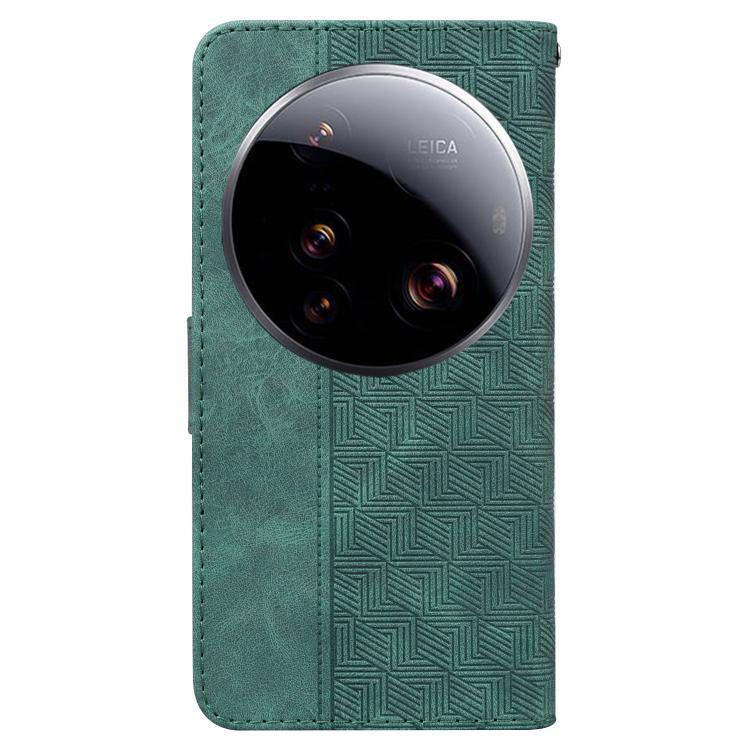 For Xiaomi 15 Ultra Geometric Embossed Leather Phone Case