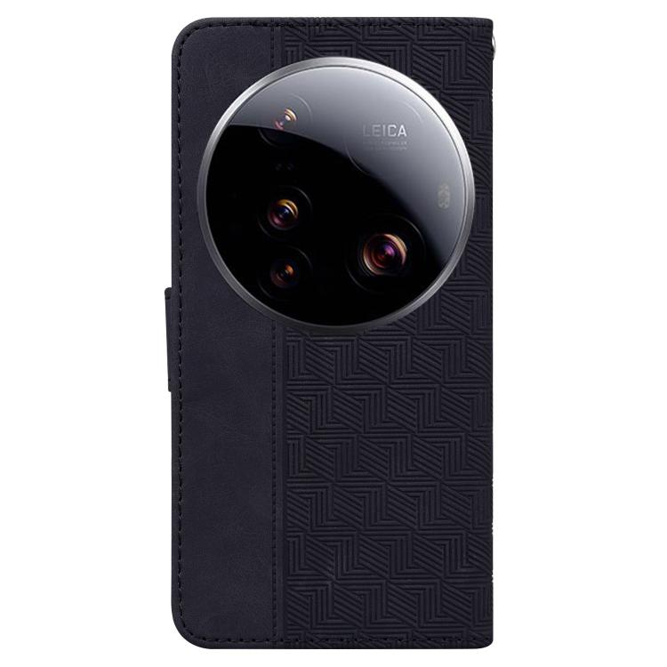 For Xiaomi 15 Ultra Geometric Embossed Leather Phone Case