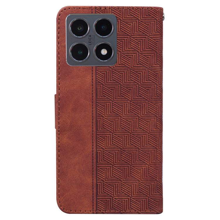 For Xiaomi 15T 5G Geometric Embossed Leather Phone Case