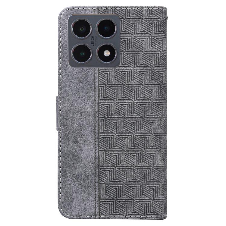 For Xiaomi 15T 5G Geometric Embossed Leather Phone Case