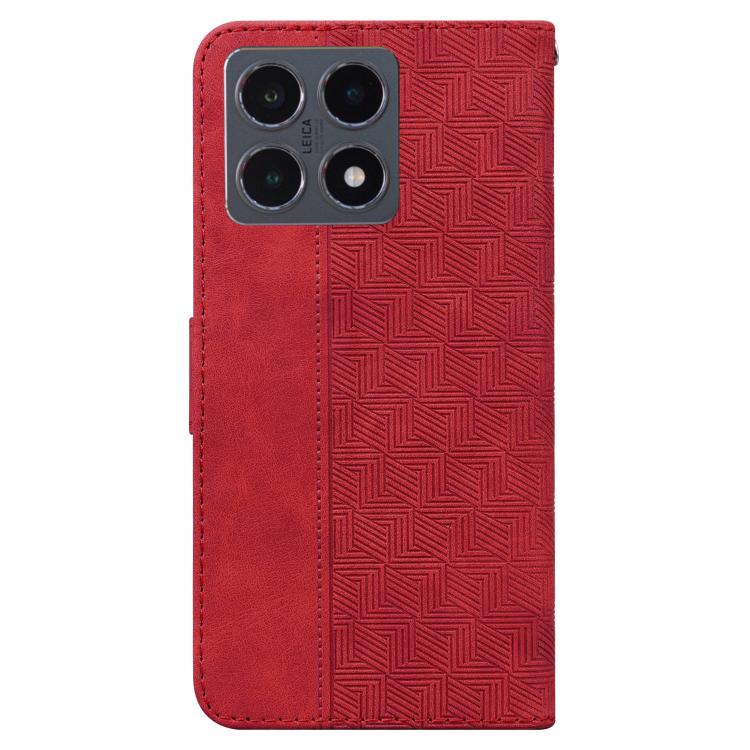 For Xiaomi 15T 5G Geometric Embossed Leather Phone Case