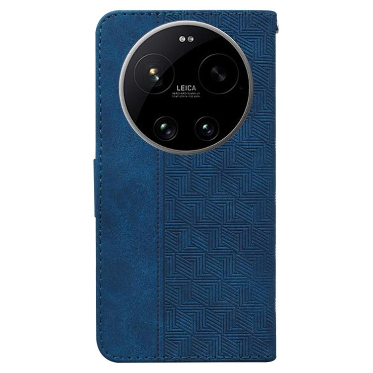 For Xiaomi 17 Ultra Geometric Embossed Leather Phone Case