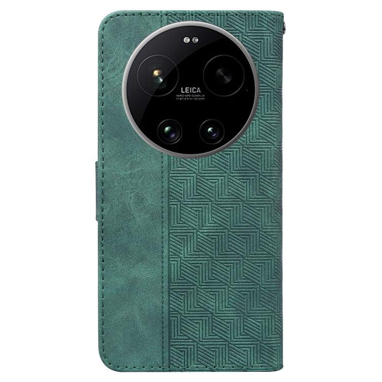For Xiaomi 17 Ultra Geometric Embossed Leather Phone Case