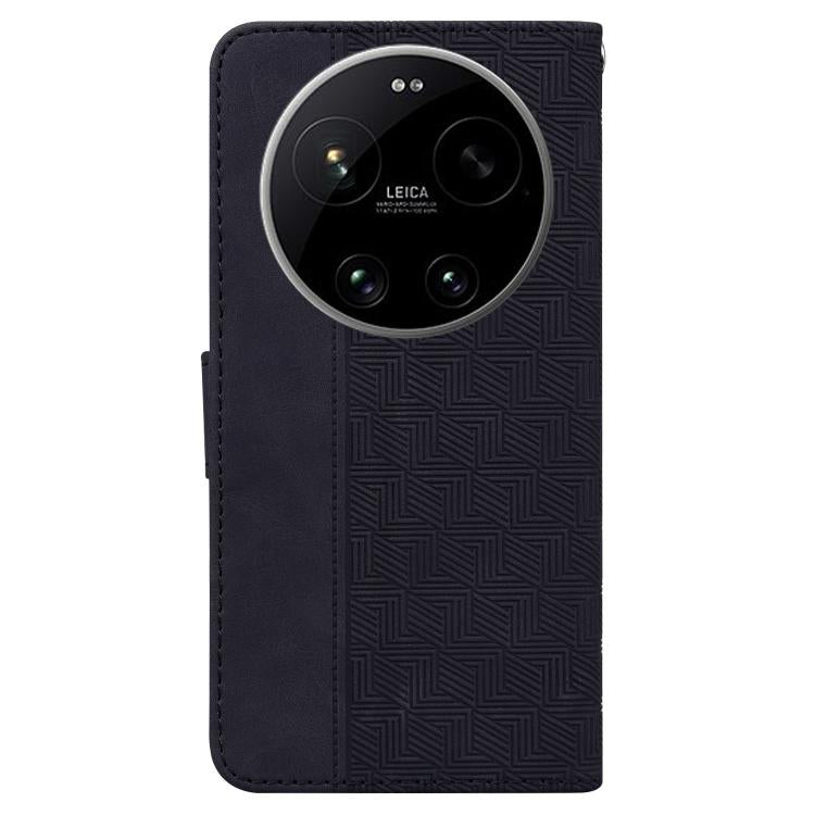 For Xiaomi 17 Ultra Geometric Embossed Leather Phone Case