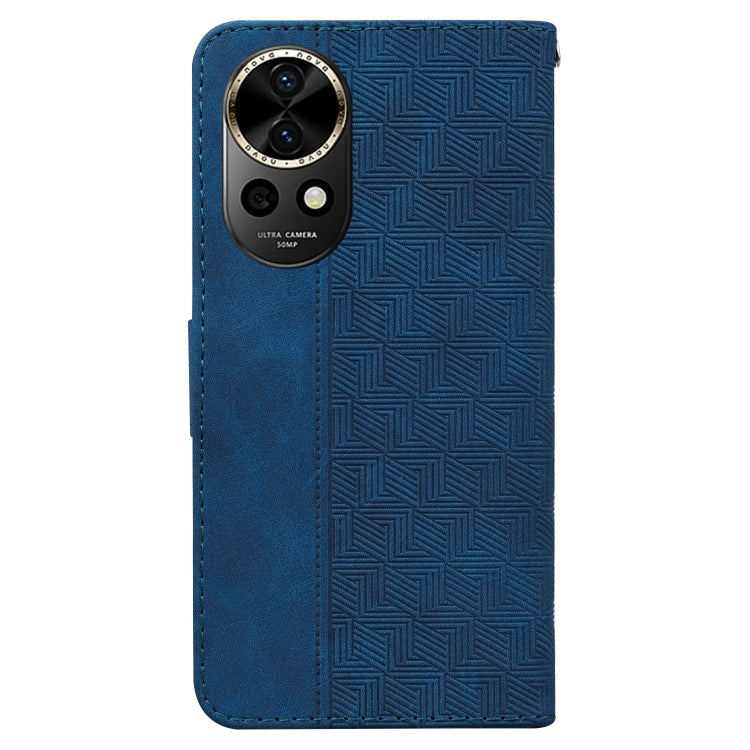 For Huawei nova 12 Geometric Embossed Leather Phone Case