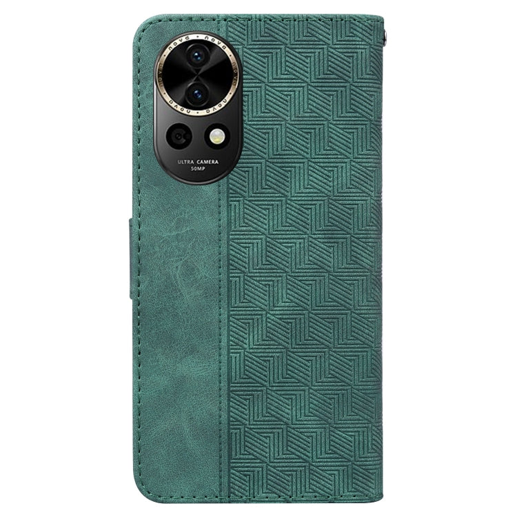 For Huawei nova 12 Geometric Embossed Leather Phone Case