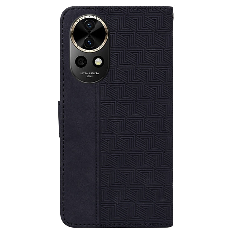 For Huawei nova 12 Geometric Embossed Leather Phone Case