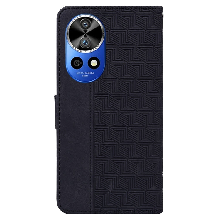 For Huawei nova 12 Pro Geometric Embossed Leather Phone Case