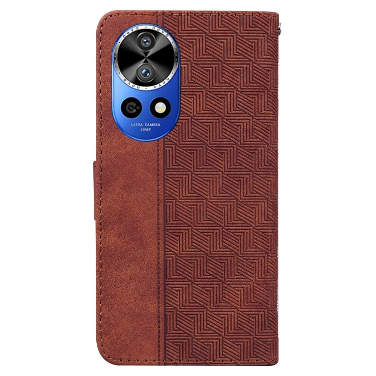 For Huawei nova 12 Ultra Geometric Embossed Leather Phone Case