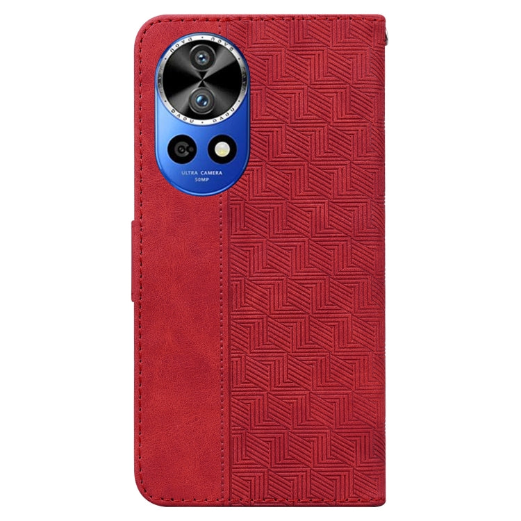 For Huawei nova 12 Ultra Geometric Embossed Leather Phone Case