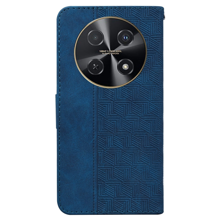 For Huawei nova 12i 4G Global Geometric Embossed Leather Phone Case
