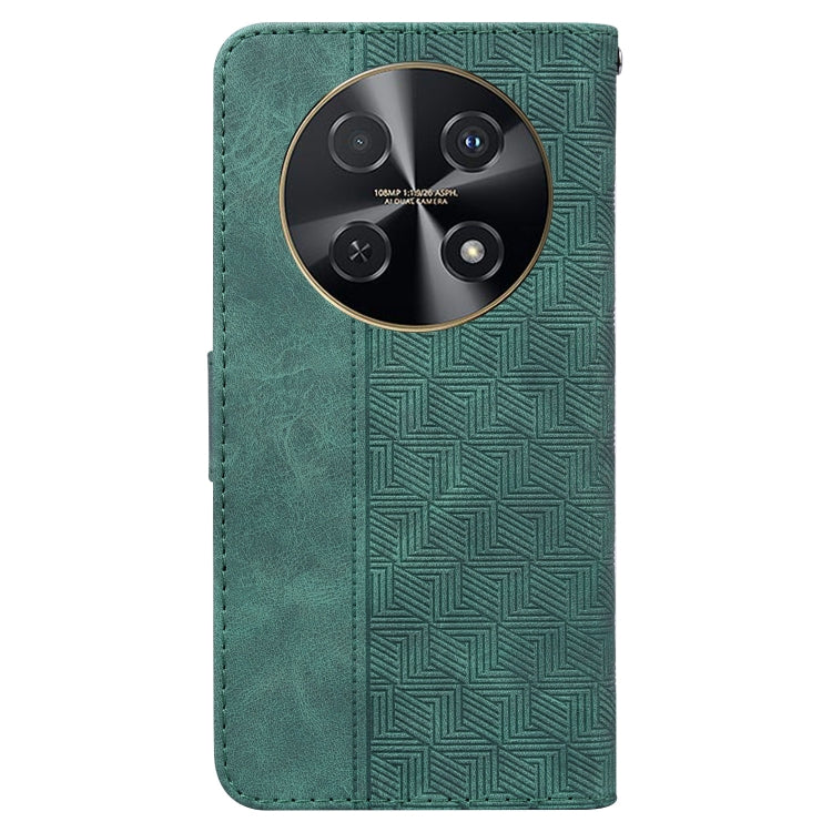 For Huawei nova 12i 4G Global Geometric Embossed Leather Phone Case