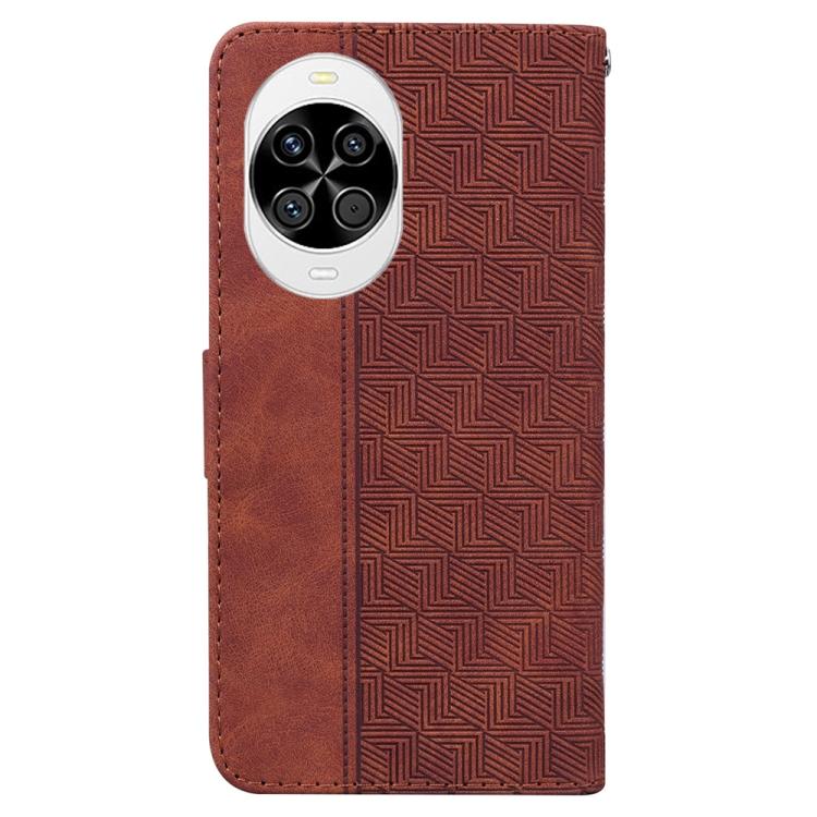 For Huawei nova 14 Geometric Embossed Leather Phone Case