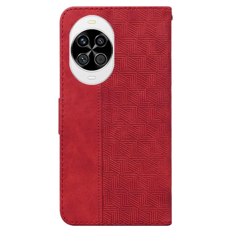 For Huawei nova 14 Geometric Embossed Leather Phone Case