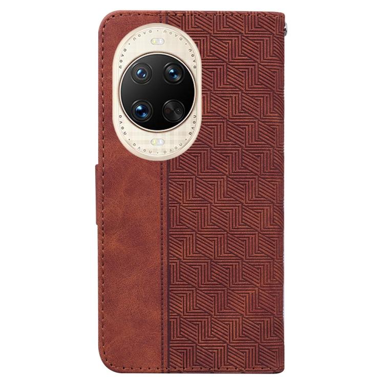 For Huawei nova 14 Ultra Geometric Embossed Leather Phone Case