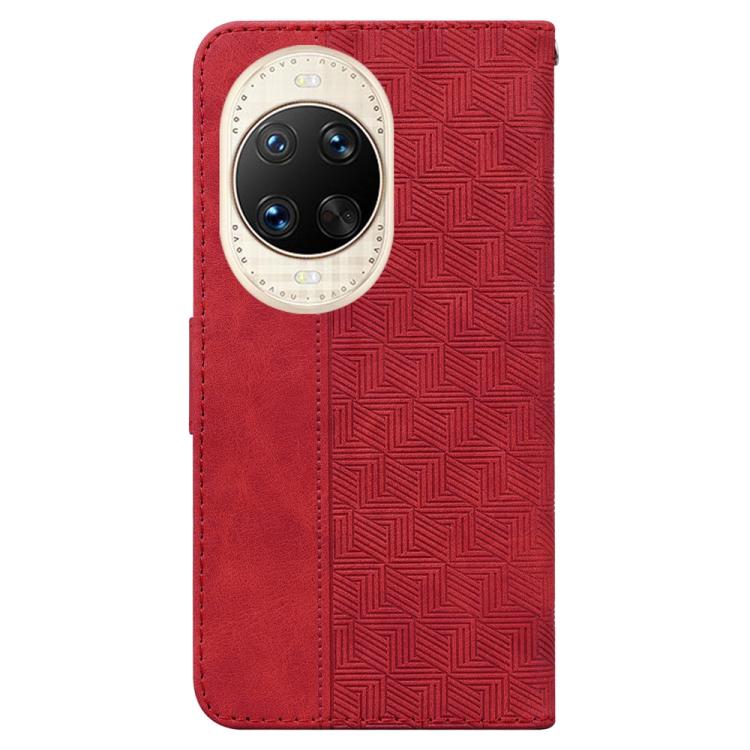 For Huawei nova 14 Ultra Geometric Embossed Leather Phone Case