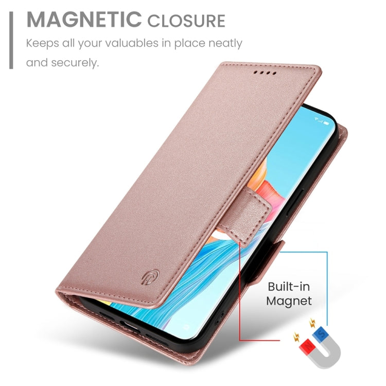 For OPPO A1 Pro / Reno8 T 5G Side Buckle Magnetic Frosted Leather Phone Case