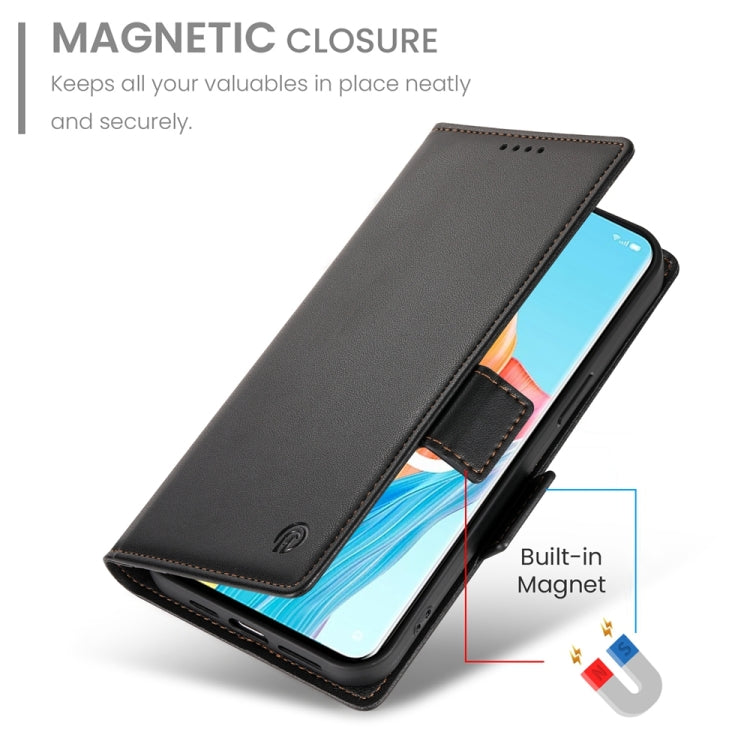 For OPPO A1 Pro / Reno8 T 5G Side Buckle Magnetic Frosted Leather Phone Case