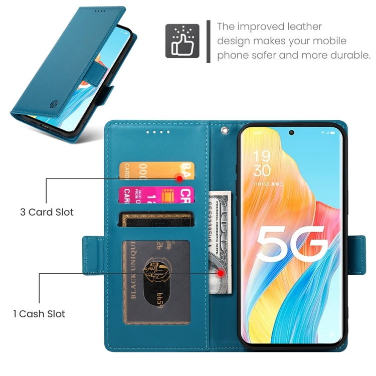 For OPPO A1 Pro / Reno8 T 5G Side Buckle Magnetic Frosted Leather Phone Case