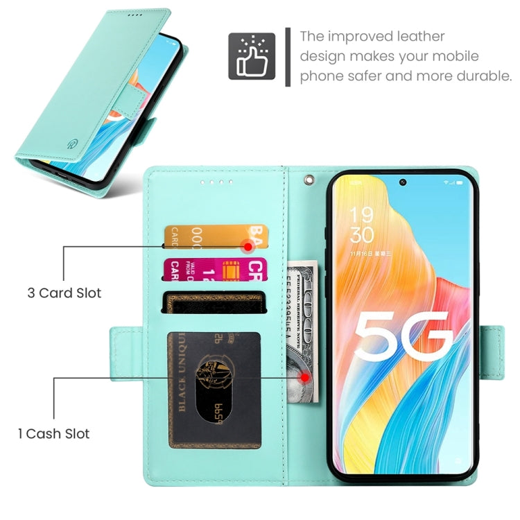 For OPPO A1 Pro / Reno8 T 5G Side Buckle Magnetic Frosted Leather Phone Case